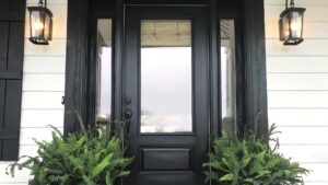 Porte d'entrée noire