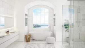 Salle de bains blanche